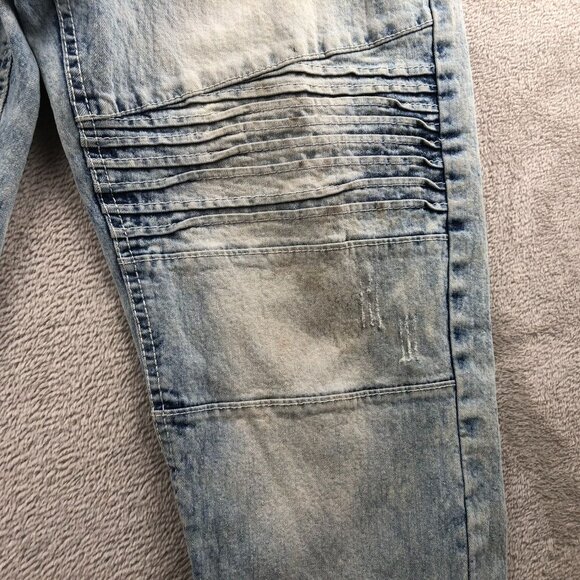 Southpole Mens Skinny Jeans Size 38x32 Blue Denim Light Wash Classic Rugged Y2K - Picture 10 of 16